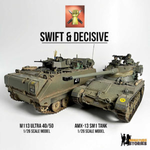 Miniature M113 Ultra 40/50 1/26 Model (with AMX-13 SM1)